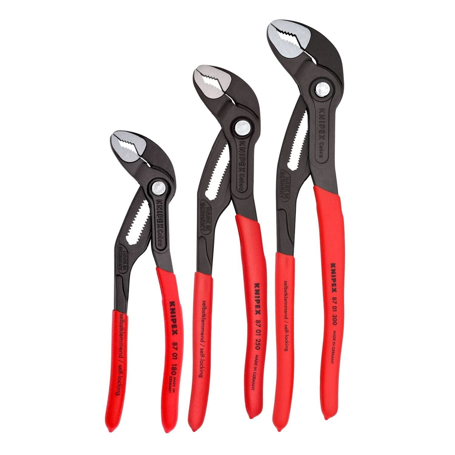 Knipex 00 20 06 US1 3 Pc Cobra Pliers Set