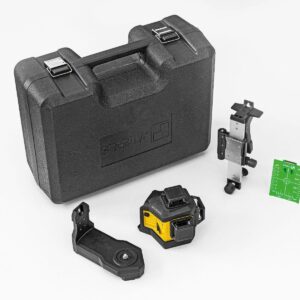 Stabila 03410 LAX 600G Green Beam 3-Plane x 360° Laser 5-Piece Kit