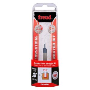 Freud 04-096 1/16-Inch Double Flute Straight Router Bit