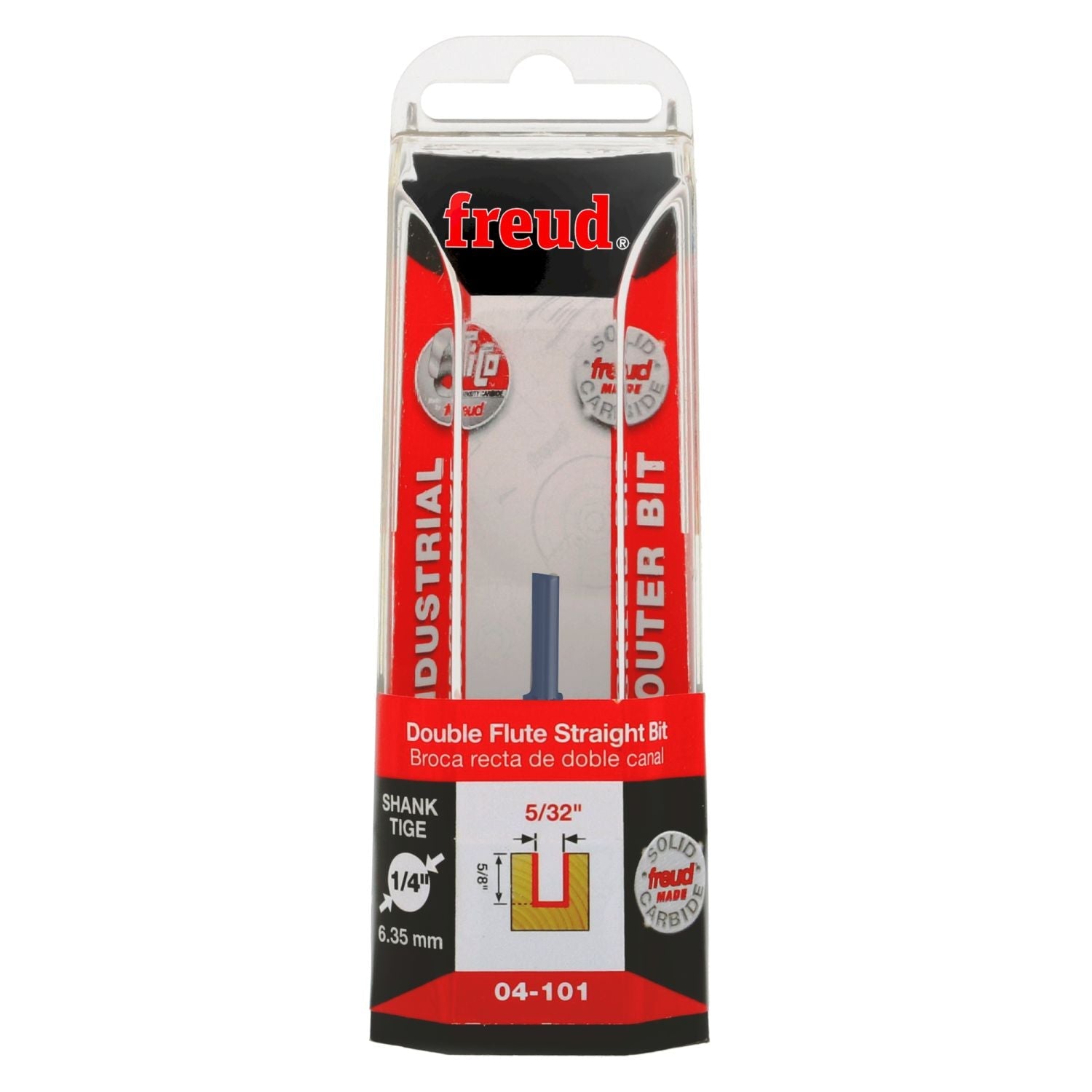 Freud 04-101 5/32-Inch Double Flute Straight Router Bit