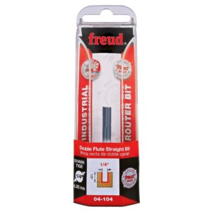 Freud 04-104 1/4-Inch Double Flute Straight Router Bit
