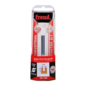 Freud 04-108 1/4-Inch Double Flute Straight Router Bit