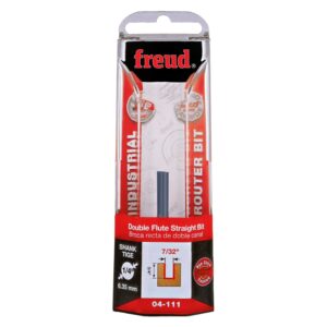Freud 04-111 7/32-Inch Double Flute Straight Router Bit