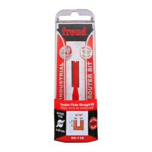 Freud 04-118 5/16-Inch Double Flute Straight Router Bit