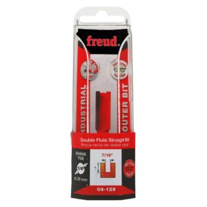 Freud 04-129 7/16-Inch Double Flute Straight Router Bit