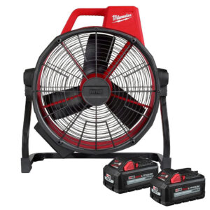 Milwaukee 0821-20 Cordless / Corded M18 Brushless 18-in. Fan With (2) HIGH OUTPUT XC 6.0Ah Batteries