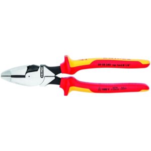 Knipex 09 08 240 US High Leverage Lineman's Pliers New England Head-1000V Insulated