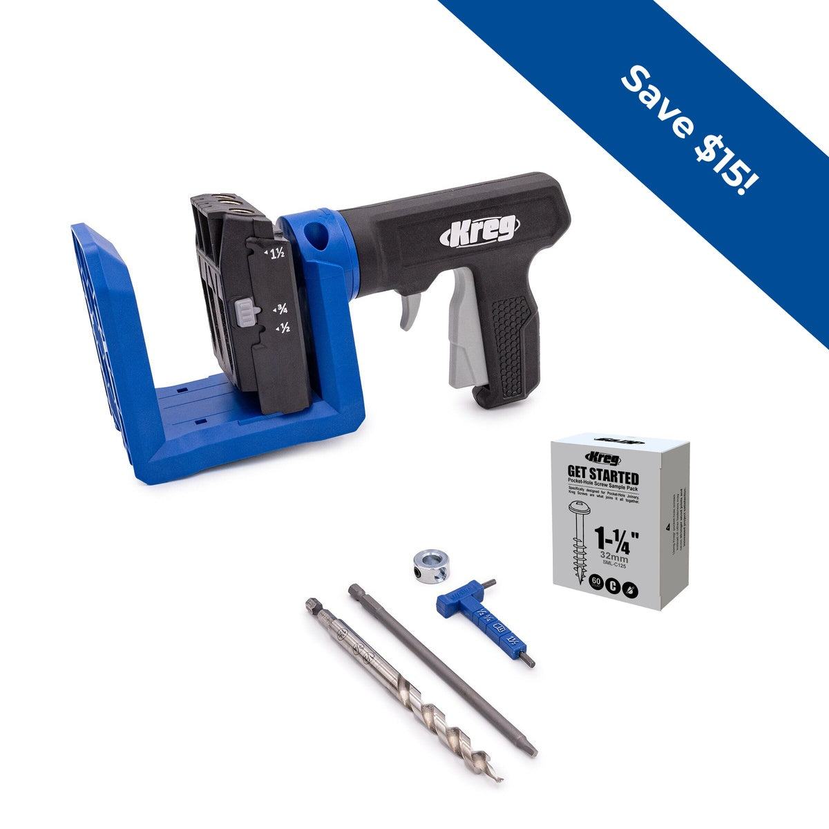 Kreg 520PRO Pocket-Hole Jig Kit with VersaGrip Clamp and Screws (KPHJ520PRO)