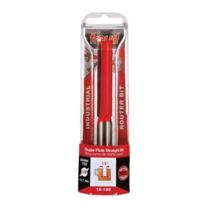 Freud 12-130 1/2-Inch Double Flute Straight Router Bit (Eclipse Grind)