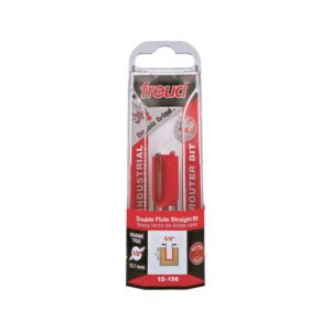 Freud 12-136 5/8-Inch Double Flute Straight Router Bit (Eclipse Grind)