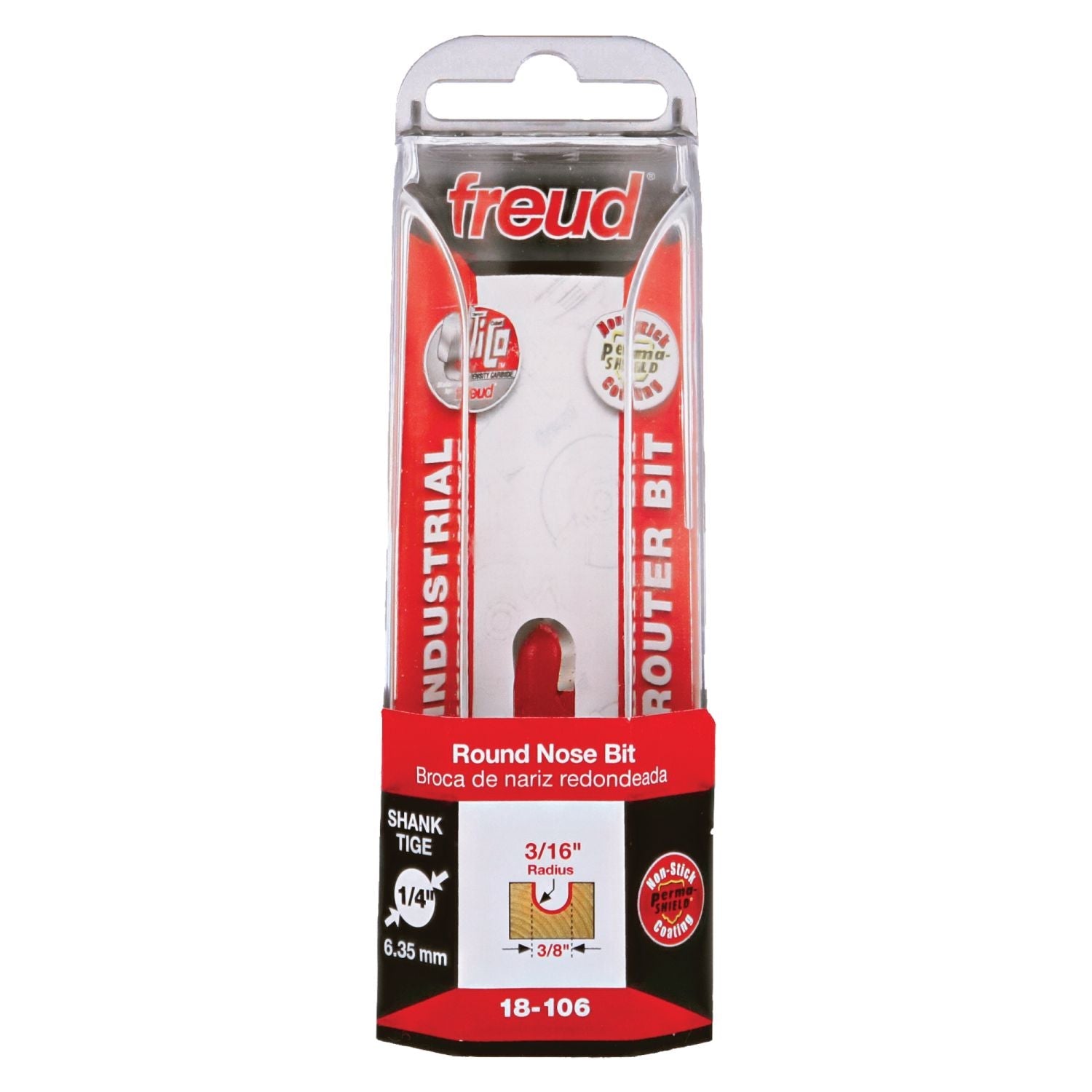 Freud 18-106 3/16-Inch Radius Round Nose Router Bit