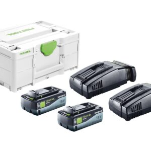 Festool 577328 SYS 18V Dual 8.0Ah and Dual SCA16 Fast Charger Energy Set