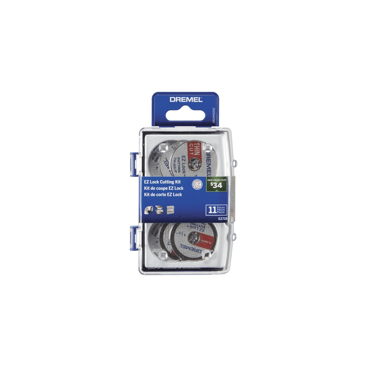 Dremel EZ Lock 11-Piece Cutting Rotary Accessory Micro Kit with Storage Case (EZ728-01)