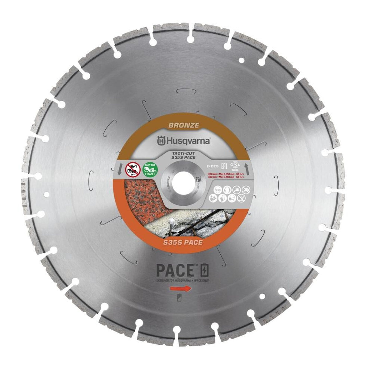 Husqvarna Tacti-Cut S50 14-in. Segmented Turbo Diamond Blade 10-Pack for Concrete and Masonry (579816402)