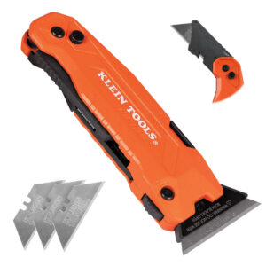 Klein FLICKBLADE 2-in-1 Utility Knife/Scraper with Blade Storage (44306)