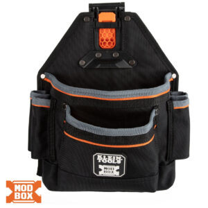 Klein MODbox 9-Pocket Tool and Parts Pouch with Belt Clip, Black (55835MB)