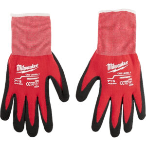 Milwaukee Cut Level 1 Nitrile Dipped Work Gloves, X-Large Red with SMARTSWIPE Touchscreen Compatibility (48-22-8903)