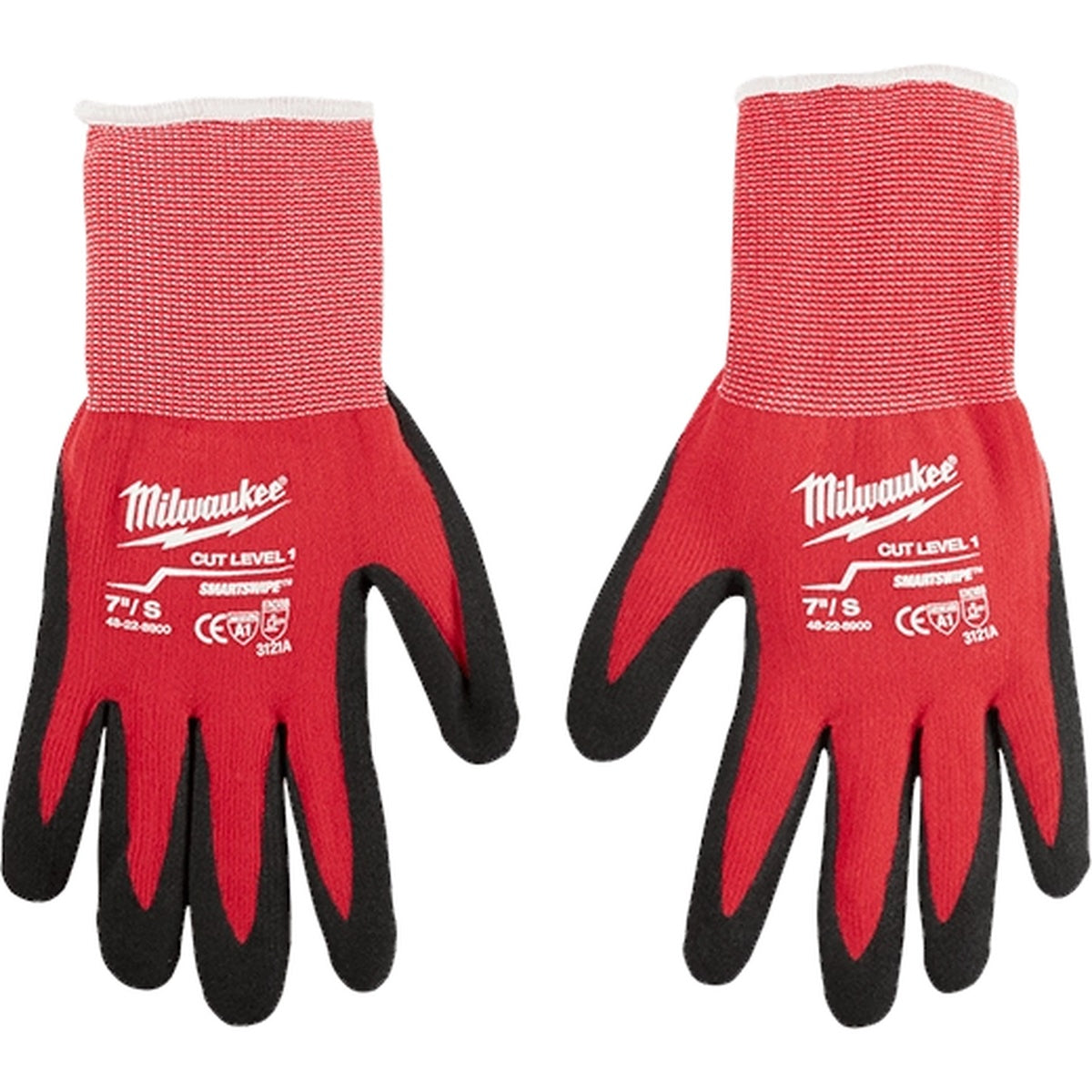 Milwaukee Cut Level 1 Nitrile Dipped Work Gloves, X-Large Red with SMARTSWIPE Touchscreen Compatibility (48-22-8903)