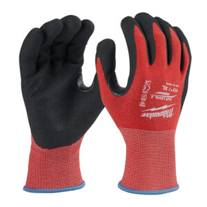 Milwaukee Cut Level 2 Nitrile Dipped Work Gloves, X-Large Red Touchscreen Compatible (48-22-8928)
