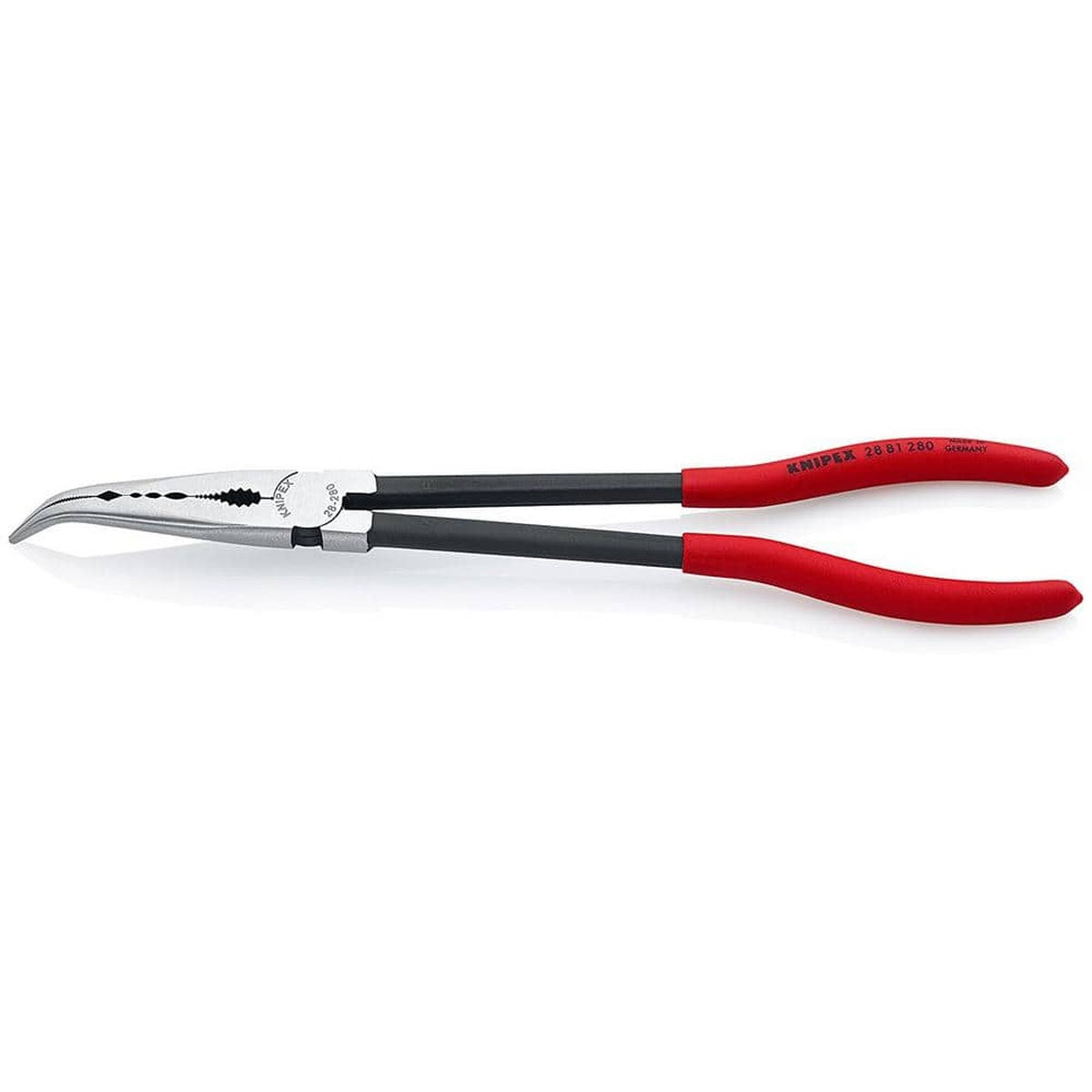 KNIPEX 11-in. Angled Long Nose Pliers for Hard-to-Reach Areas (28 81 280 SBA)