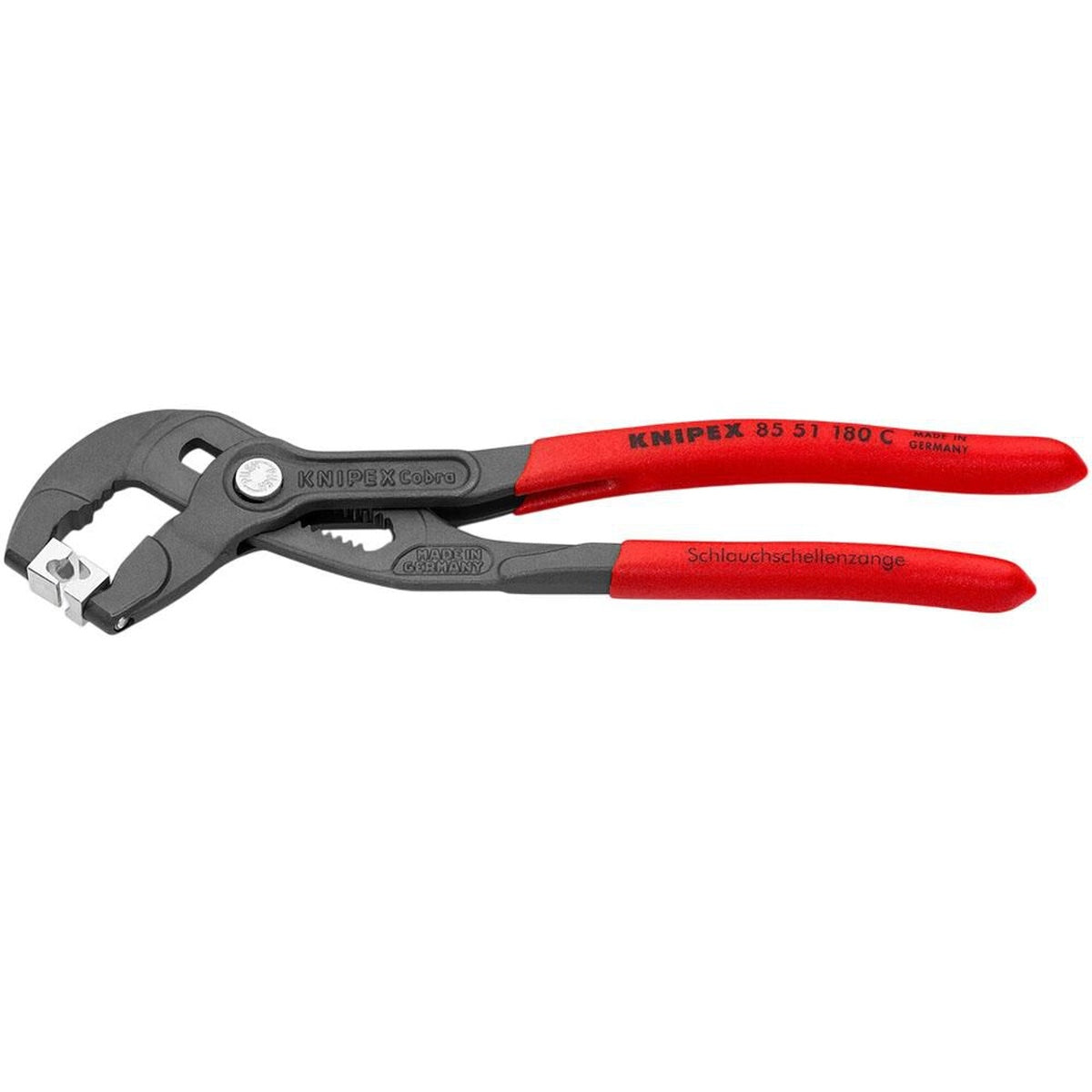 Knipex 180 mm Hose Clamp Pliers with Plastic Handles for Click Clamps (85 51 180 C SBA)