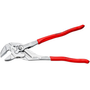Knipex 12-in. Chrome Plated Pliers Wrench Hand Tool with Smooth Parallel Jaws (86 03 300 SBA)