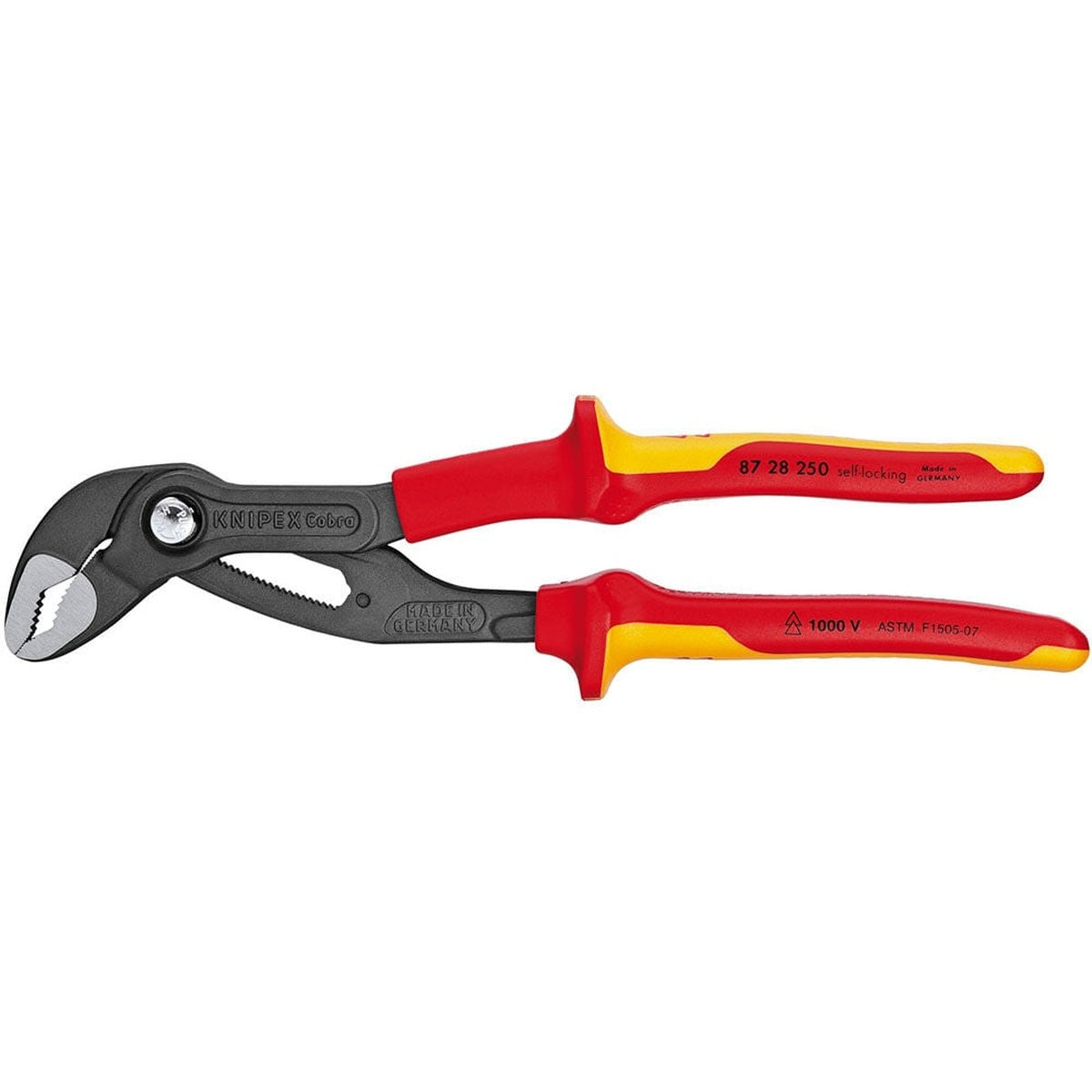 Knipex Cobra VDE 10-in. Water Pump Pliers with 1000V Insulated Handles (87 28 250 SBA)