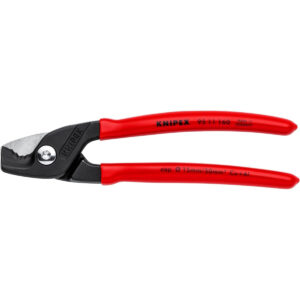 Knipex 6-1/4 in. StepCut Cable Shears with Plastic Coated Handles (95 11 160 SBA)