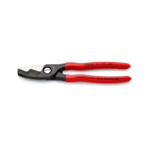 Knipex 8-in. Cable Shears with Twin Cutting Edge for Copper and Aluminum Cables (95 11 200 SBA)