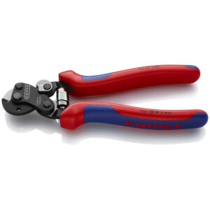 Knipex 6.25-in. Wire Rope Shears Cutting Pliers for High-Strength Cables (95 62 160 SBA)