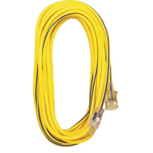 Voltec 25-ft. 12/3 SJTW Yellow Extension Cord with Lighted Ends, Indoor/Outdoor (05-00364)