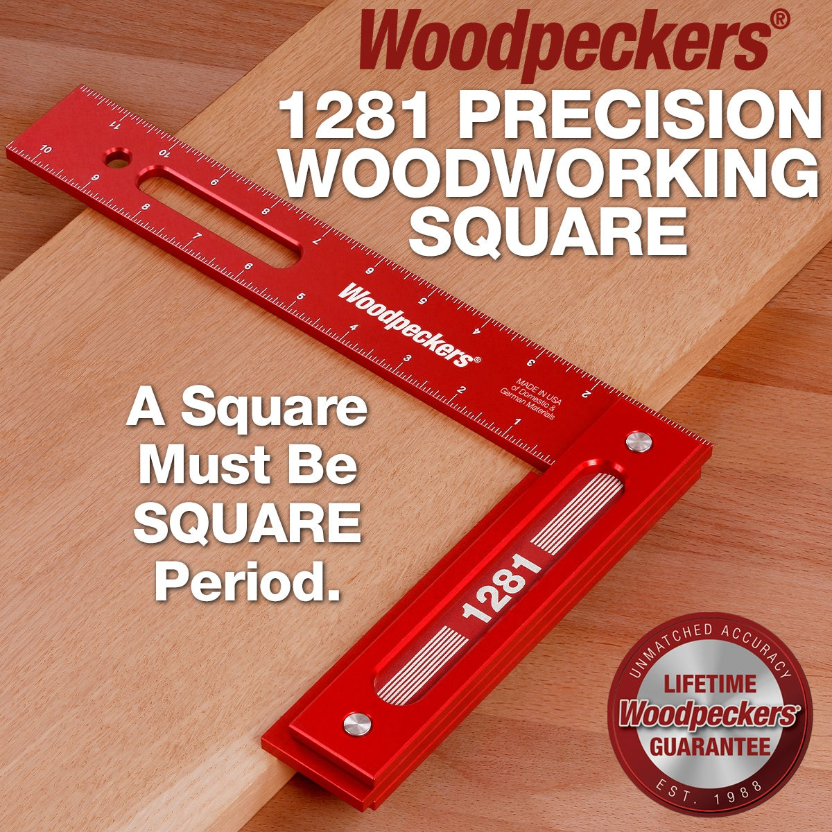 Woodpeckers Rack-It Wall Mount for 12-in. Precision Woodworking Squares, Fits 1281/1282SS (1281-RI-24)