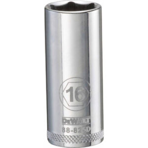 DEWALT 16 mm 3/8-in. Drive 6-Point Deep Impact Socket, Metric (DWMT88825OSP)