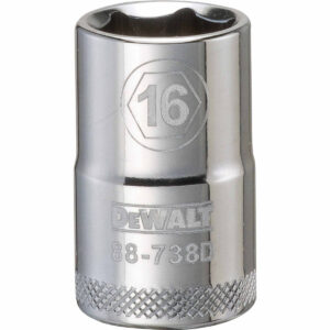 DEWALT 1/2 in. Drive 16 mm 6-Point Socket, 1-Piece (DWMT88738OSP)