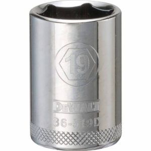 DeWalt 1/2-in. Drive 19 mm 6-Point Socket, 1-Piece (DWMT86519OSP)