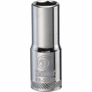 DeWalt 3/8-in. Drive 10 mm 6-Point Deep Socket for Mechanics, 1-Piece (DWMT86322OSP)