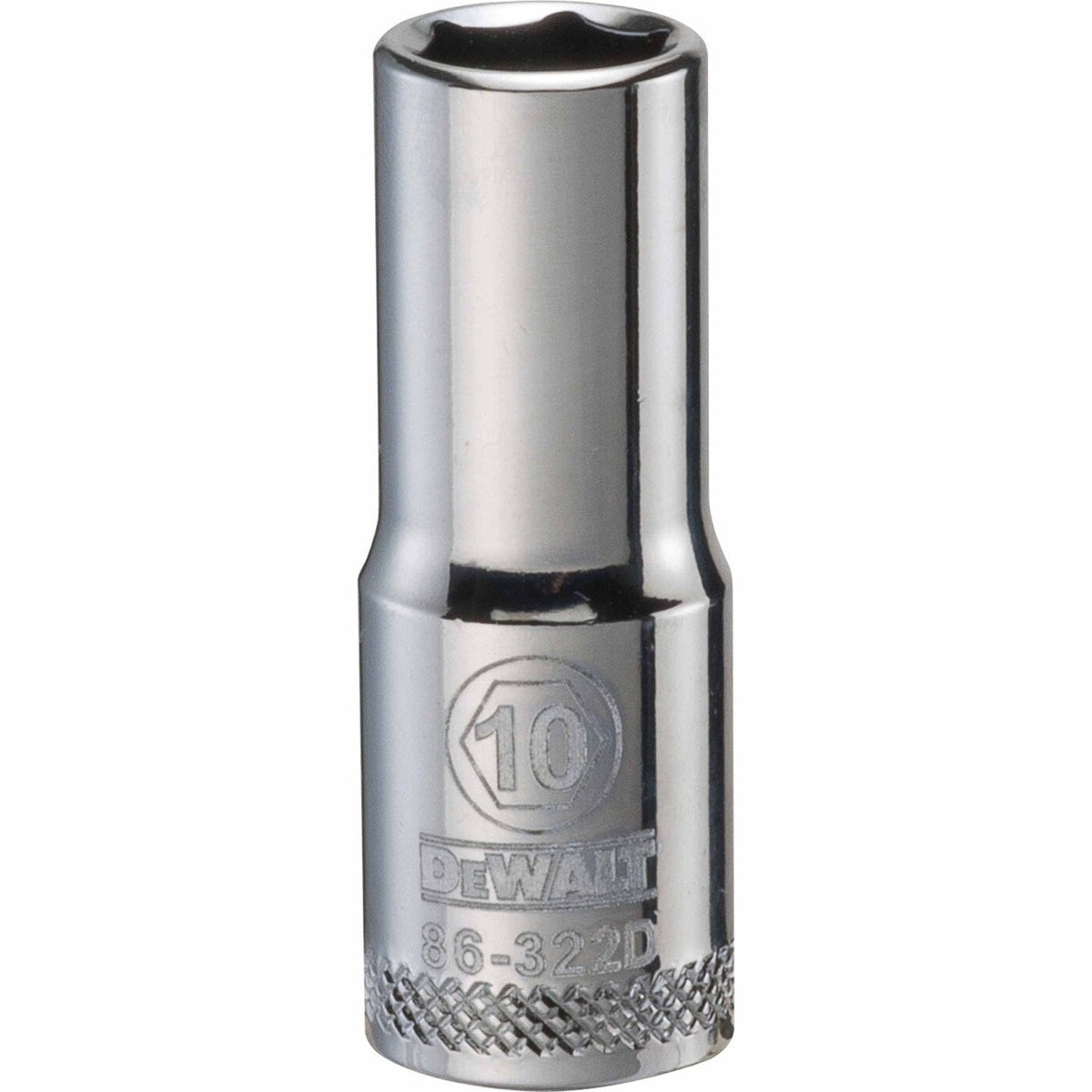 DeWalt 3/8-in. Drive 10 mm 6-Point Deep Socket for Mechanics, 1-Piece (DWMT86322OSP)
