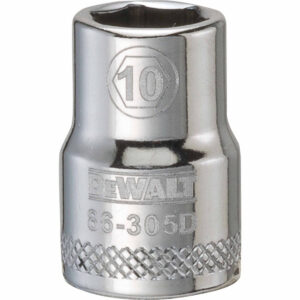 DEWALT 3/8-in. Drive 10 mm 6-Point Socket, 1-Piece (DWMT86305OSP)