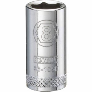 DEWALT 1/4 in. Drive 8 mm 6-Point Socket with Knurled Ring (DWMT86105OSP)