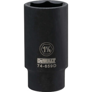 DEWALT 1/2-in. Drive 1-1/8-in. 6-Point Deep Impact Socket, SAE (DWMT74659OSP)