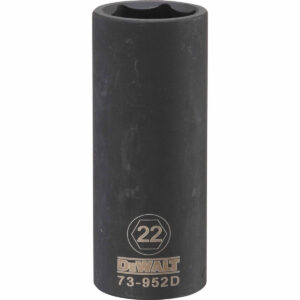DeWalt 1/2-in. Drive 22 mm 6-Point Deep Impact Socket (DWMT73952OSP)