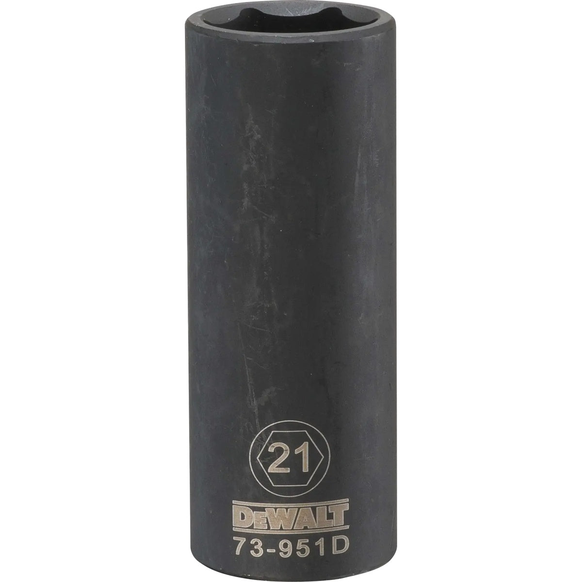 DEWALT 1/2-in. Drive 21 mm 6-Point Deep Impact Socket, Individual (DWMT73951OSP)