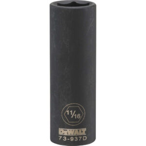 DEWALT 1/2-in. Drive 11/16-in. 6-Point Deep Impact Socket (DWMT73937OSP)