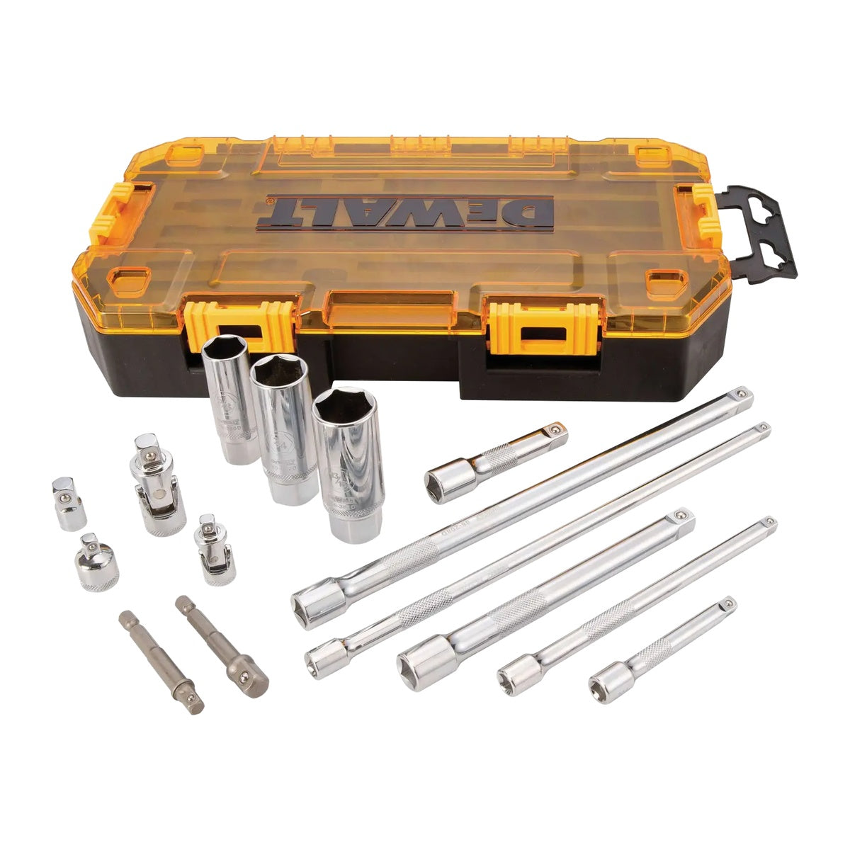 DEWALT 1/4-in. and 3/8-in. Drive Tool Accessory Set with Case, 15-Piece (DWMT73807)