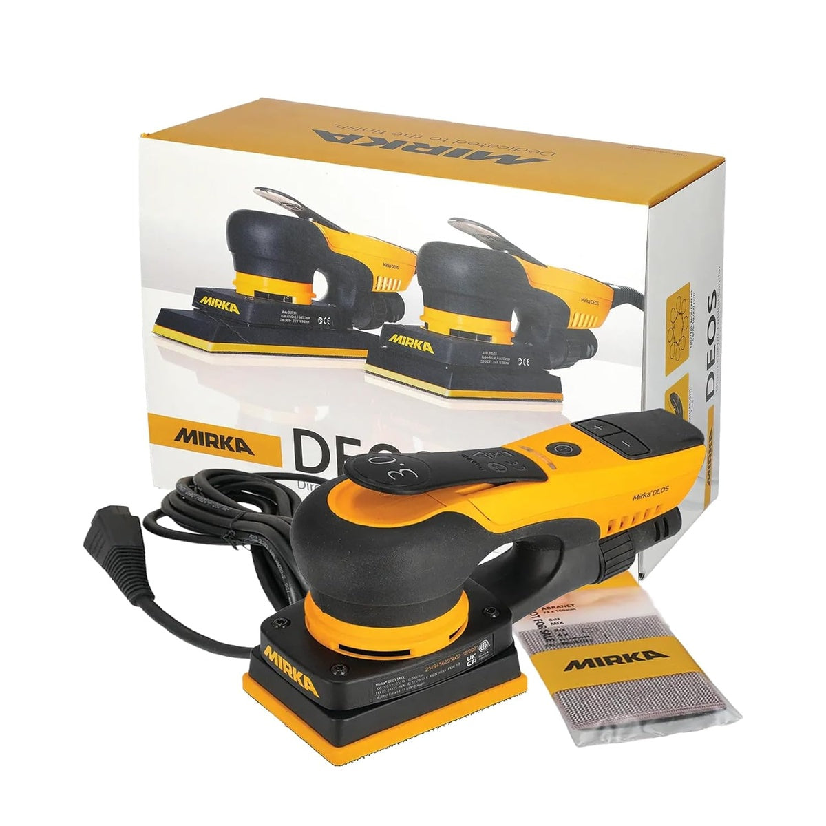 Mirka DEOS 343CV 3 x 4-in. Corded Orbital Sheet Sander for Detail Sanding (MID3430201US)