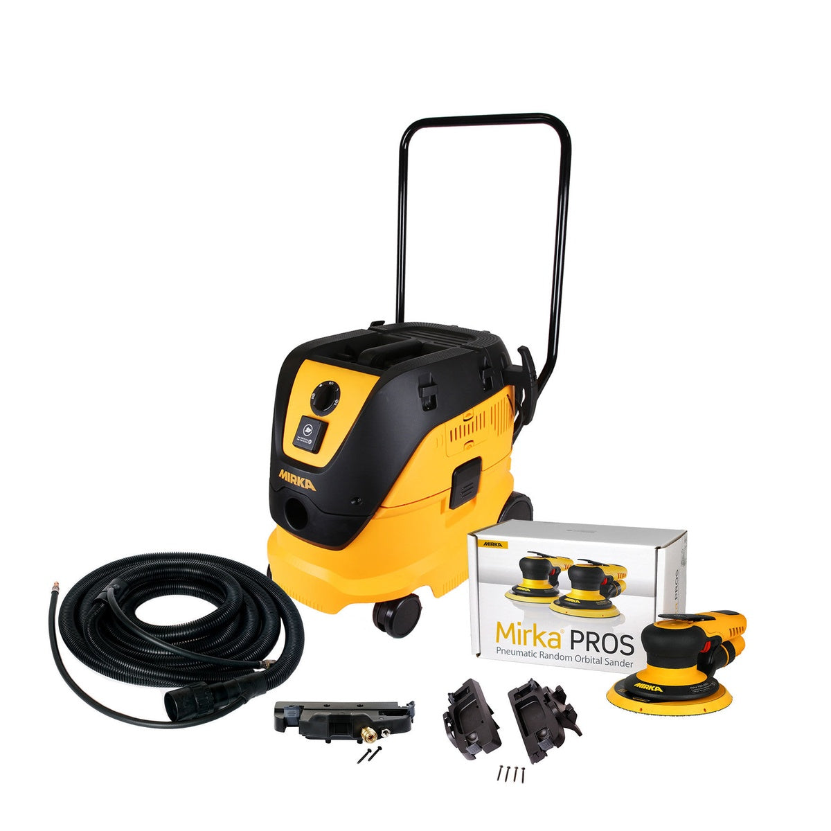 Mirka 6-in. Pneumatic Dust-Free Handle System with PROS 8 mm Random Orbital Sander Kit (MUSDF-6HSP8)