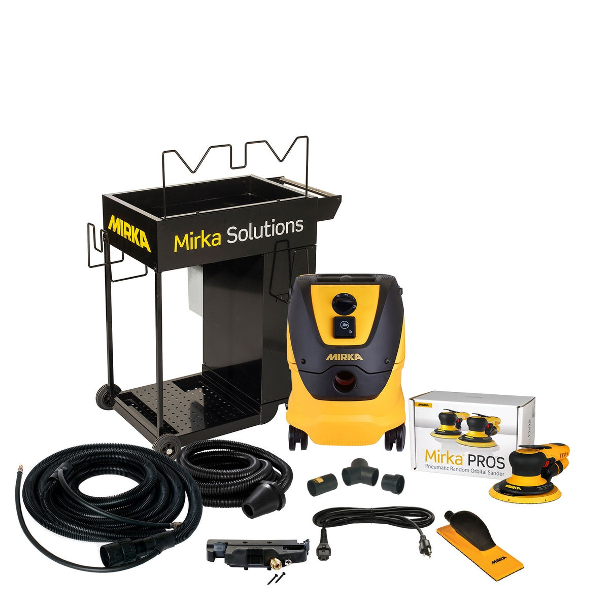 Mirka 6-in. Pneumatic 8 mm Dust-Free Cart System with PROS Sander Bundle (MUSDF-6CSP8)