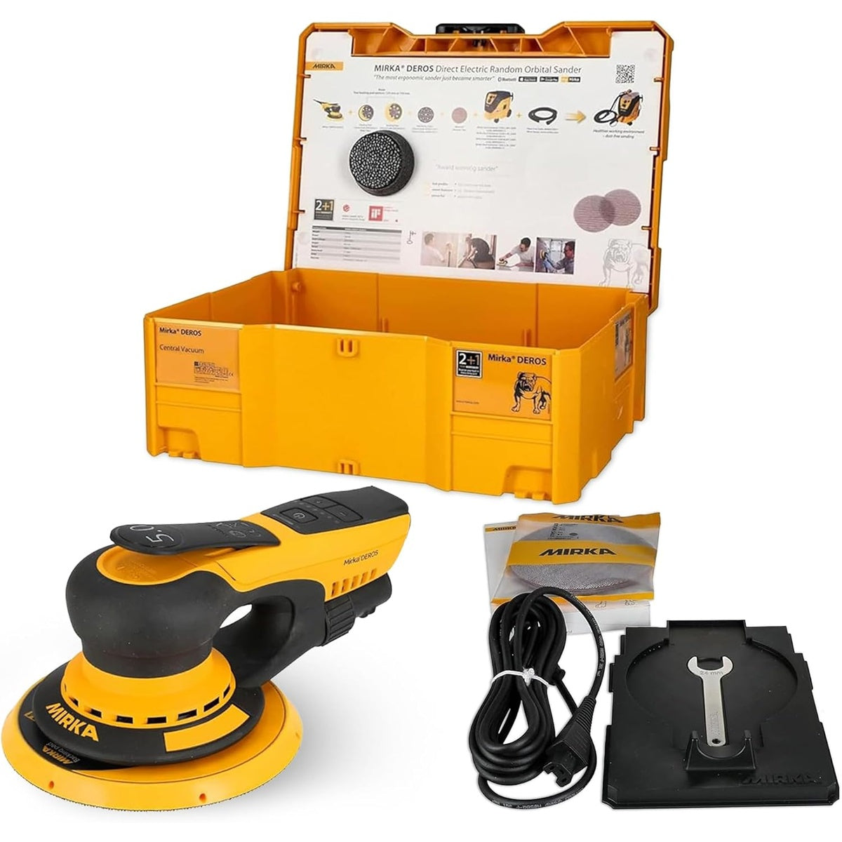 Mirka DEROS II 650 6-in. 110V Corded Random Orbital Sander with Case, 5.0mm Orbit (MID65040CAUS)