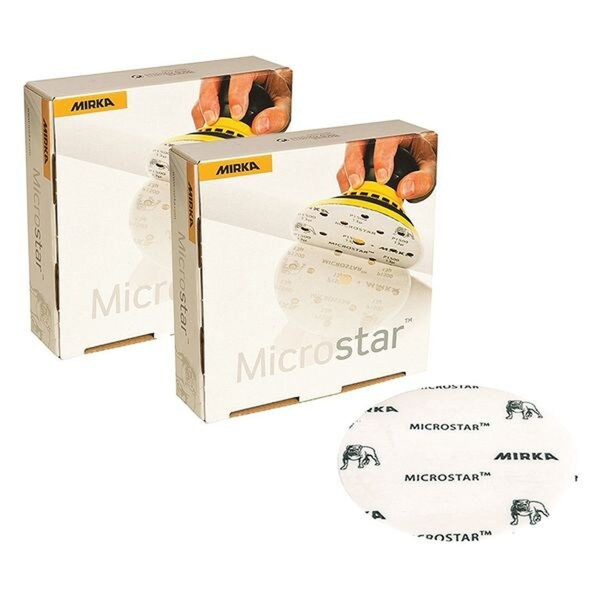 Mirka Microstar 5-in. P1200 Film-Backed Grip Sanding Disc, 50 Pack (FM-612-1200)