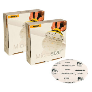 Mirka Microstar 5-in. P1500 Film-Backed Grip Sanding Disc Pack of 50 (FM-612-1500)
